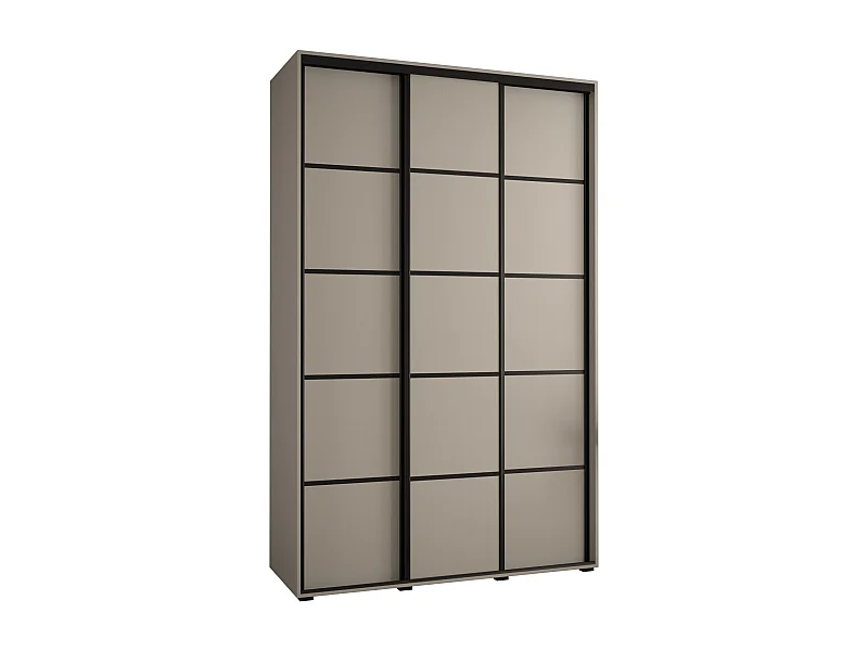 KAST DAKOTA 4 MET SCHUIFDEUREN 235,2/150/45 3 deuren (Kasjmier/Zwart)