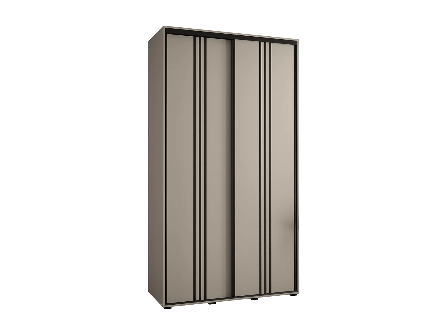 KAST DAKOTA 6 MET SCHUIFDEUREN 235,2/140/45 2 deuren (Kasjmier/Zwart)