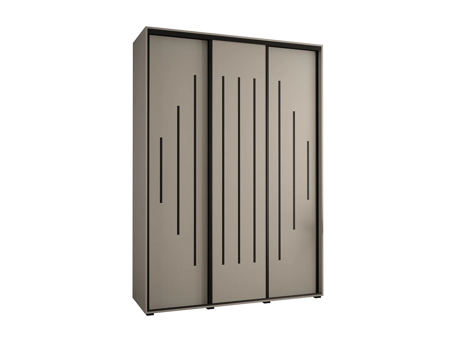 KAST DAKOTA 12 MET SCHUIFDEUREN 235,2/180/45 3 deuren (Kasjmier/Zwart)