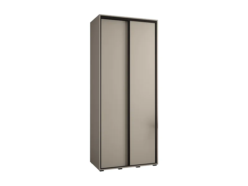 ARMOIRE DAKOTA 1 À PORTES COULISSANTES 235,2/100/60 2 portes (Cashmere/Noir)