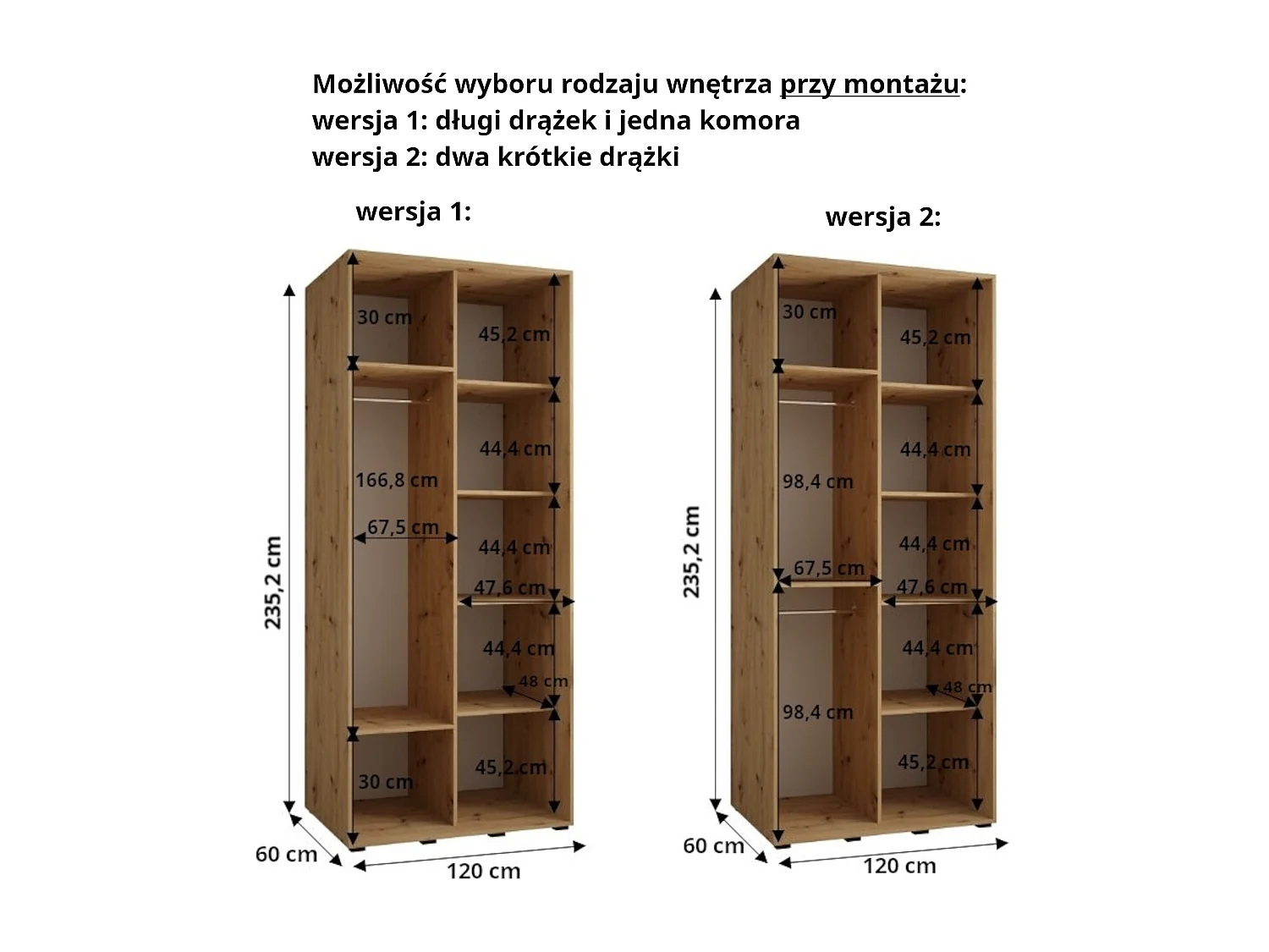 KAST DAKOTA 12 MET SCHUIFDEUREN 235,2/120/60 2 deuren (Kasjmier/Zwart)