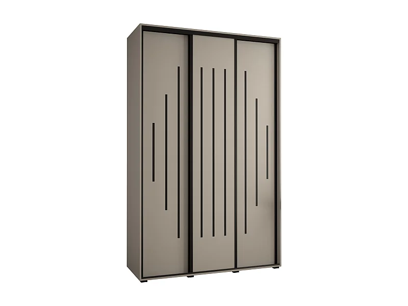 KAST DAKOTA 12 MET SCHUIFDEUREN 235,2/150/45 3 deuren (Kasjmier/Zwart)