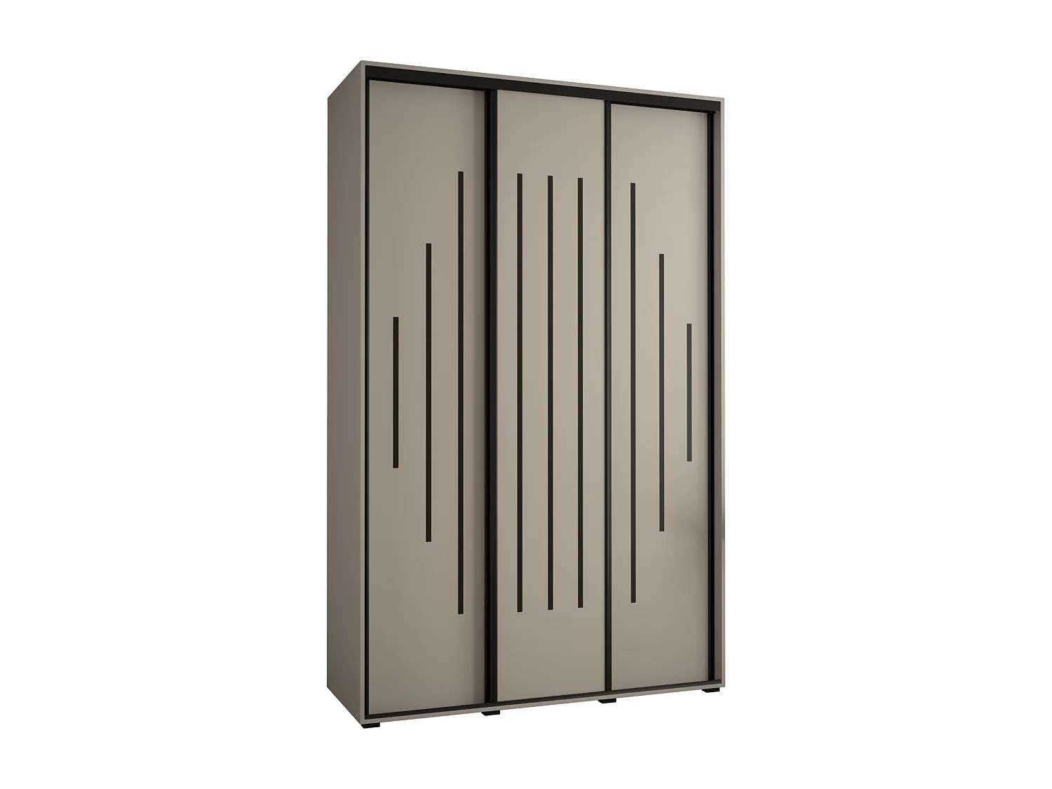 KAST DAKOTA 12 MET SCHUIFDEUREN 235,2/160/45 3 deuren (Kasjmier/Zwart)