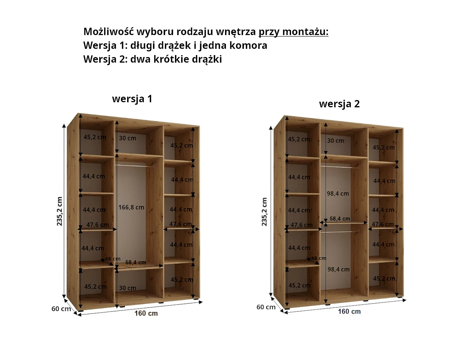 KAST DAKOTA 12 MET SCHUIFDEUREN 235,2/160/60 3 deuren (Kasjmier/Zwart)