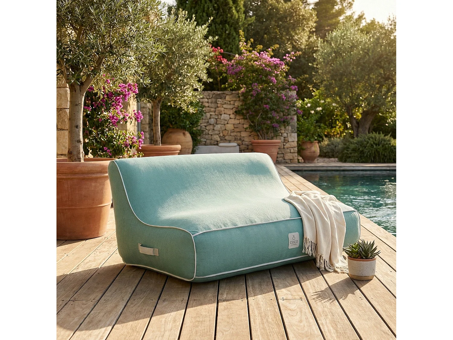 Coco Lounge Aufblasbares Gartensofa ALIZÉ Ambiente Soge Wassergrün