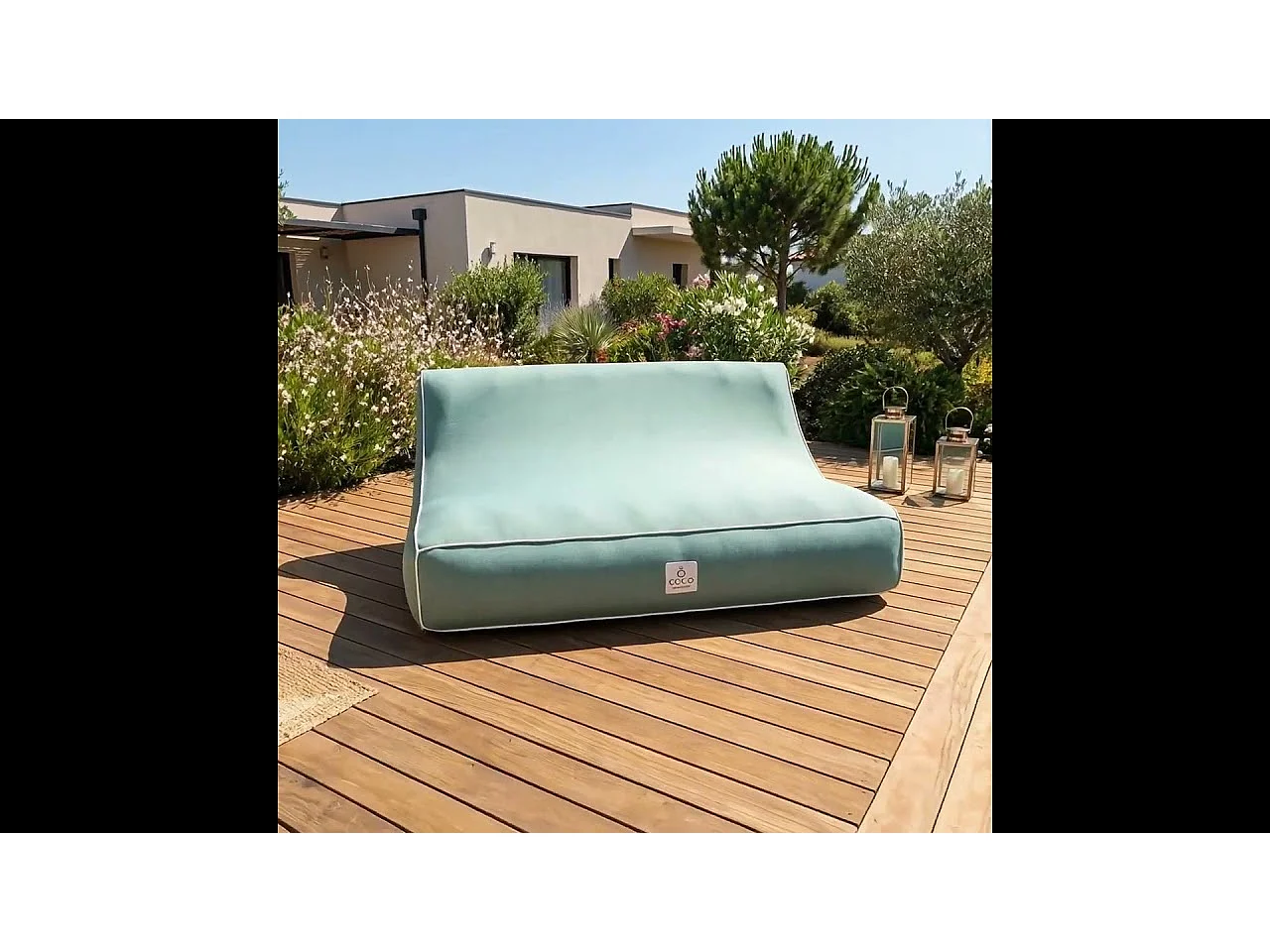 Coco Lounge Canapé de jardin gonflable ALIZÉ ambiance  Soge vert d'eau