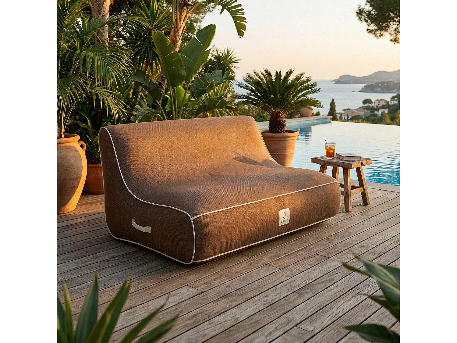 Coco Lounge Aufblasbares Gartensofa ALIZÉ Ambiente Moka Schokolade