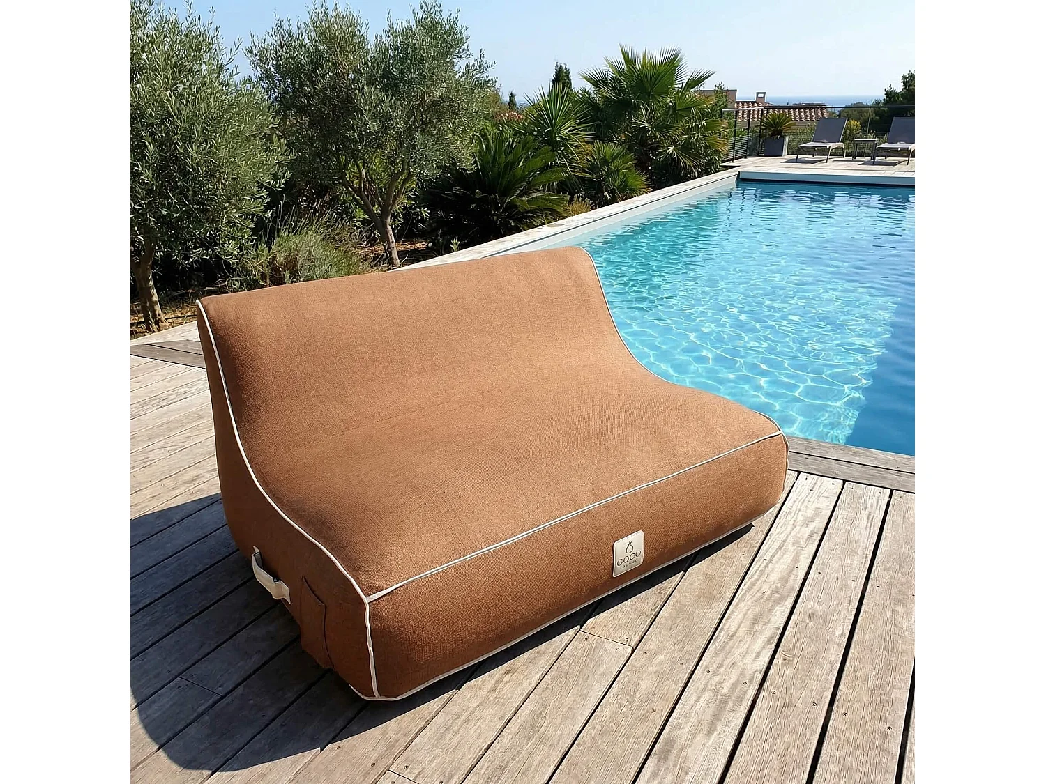 Coco Lounge Nadmuchiwana sofa ogrodowa ALIZÉ styl Moka czekoladowy