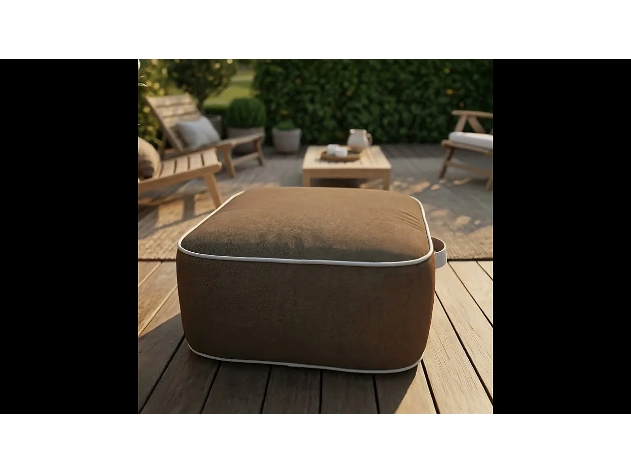 Coco Lounge Aufblasbares Gartenpuff NUMA Ambiente Moka Schokolade