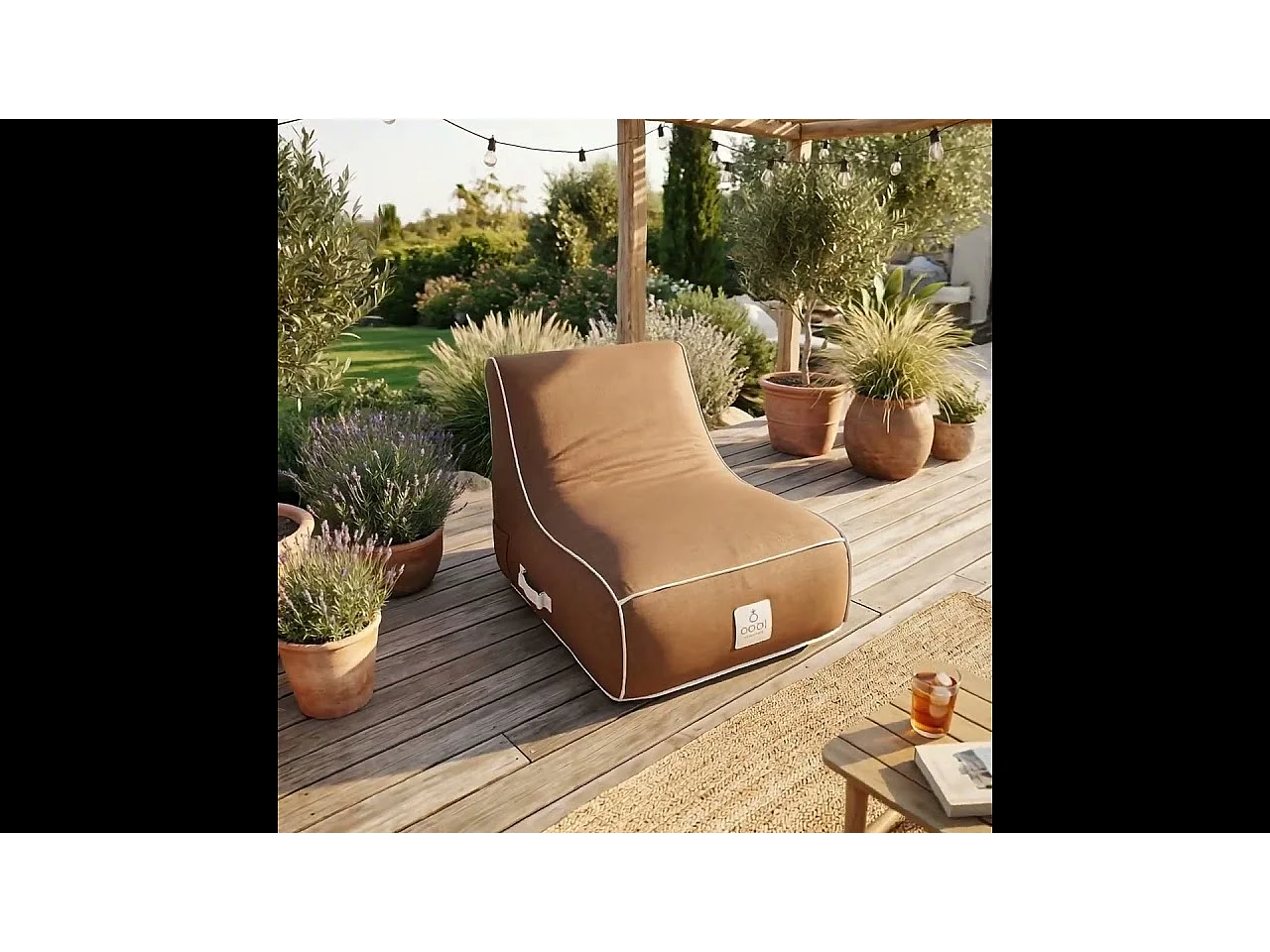 Coco Lounge Fauteuil de jardin gonflable RIVIERA  ambiance Moka chocolat