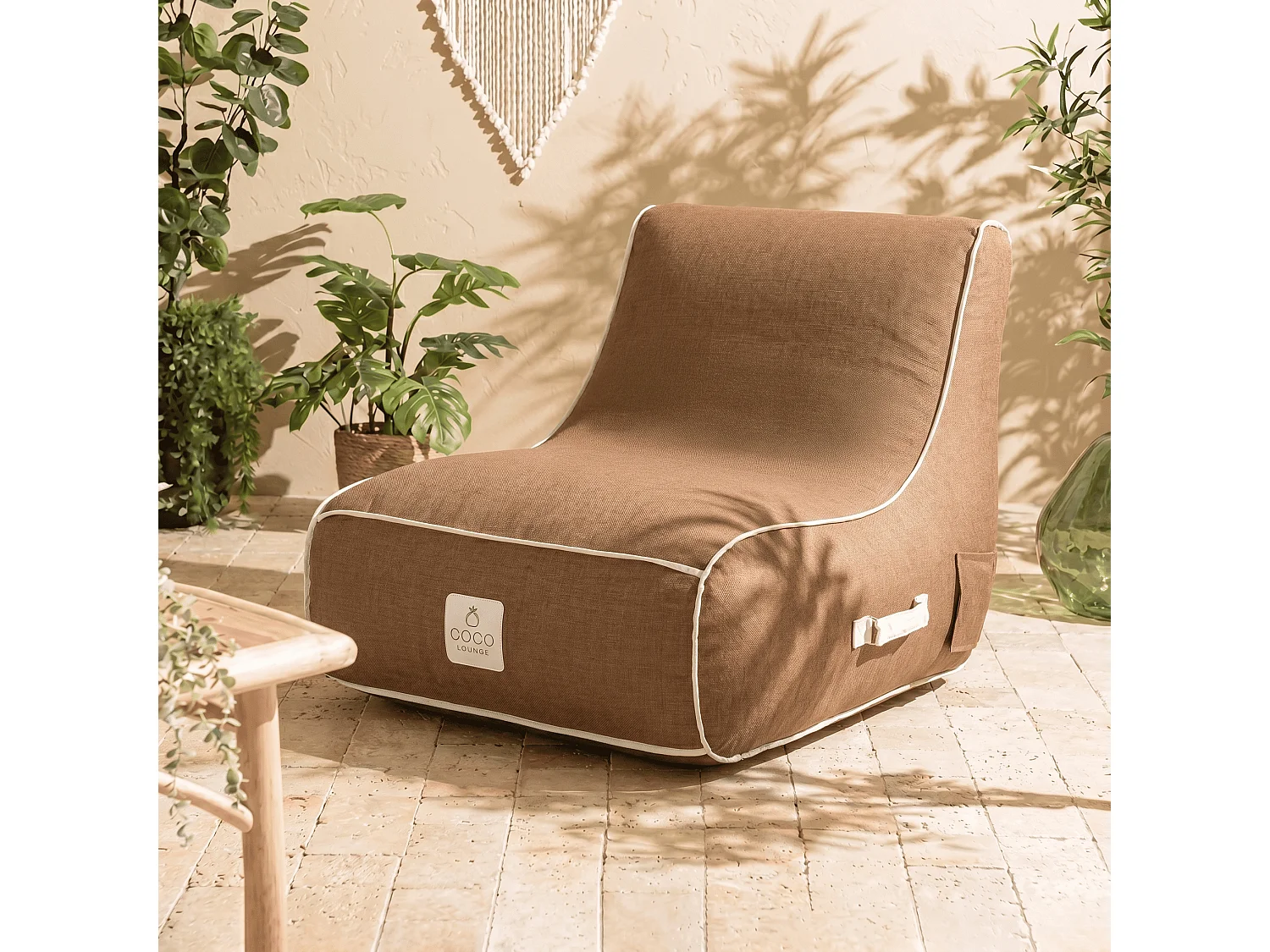 Coco Lounge Fauteuil de jardin gonflable RIVIERA  ambiance Moka chocolat