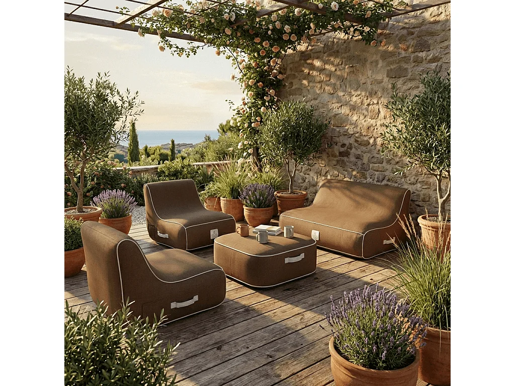 Coco Lounge Aufblasbares Gartenset Moka Schokolade