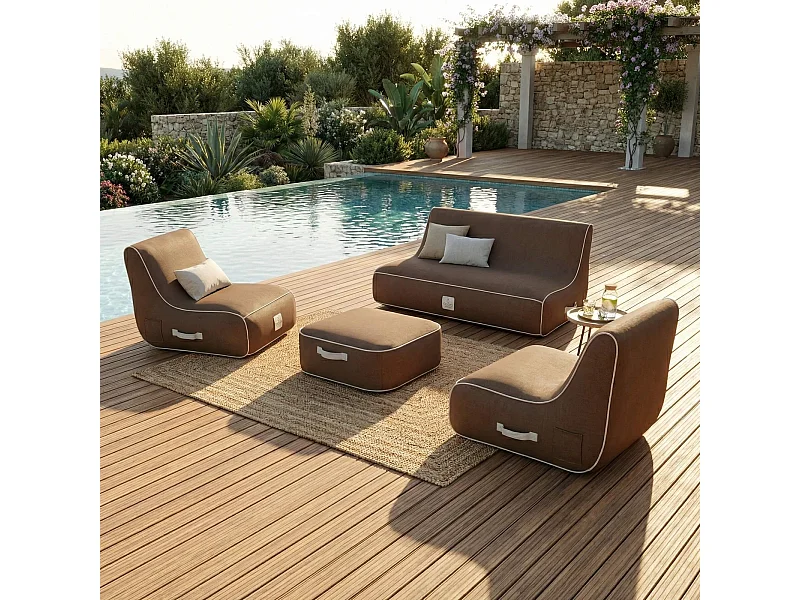 Coco Lounge Aufblasbares Gartenset Moka Schokolade