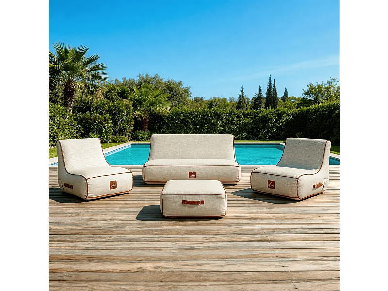 Coco Lounge Opblaasbare tuinloungeset Aloha gebroken wit