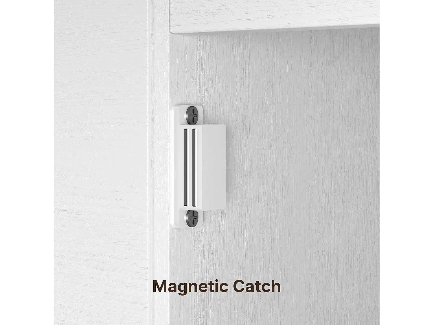 Bealife Armoire de Rangement 2 portes 3 tiroirs – Blanc 100×35×76 cm – Poignées invisibles, Fond de meuble surélevé，Anti-basculement – Salon, Chambre, Calle de bain