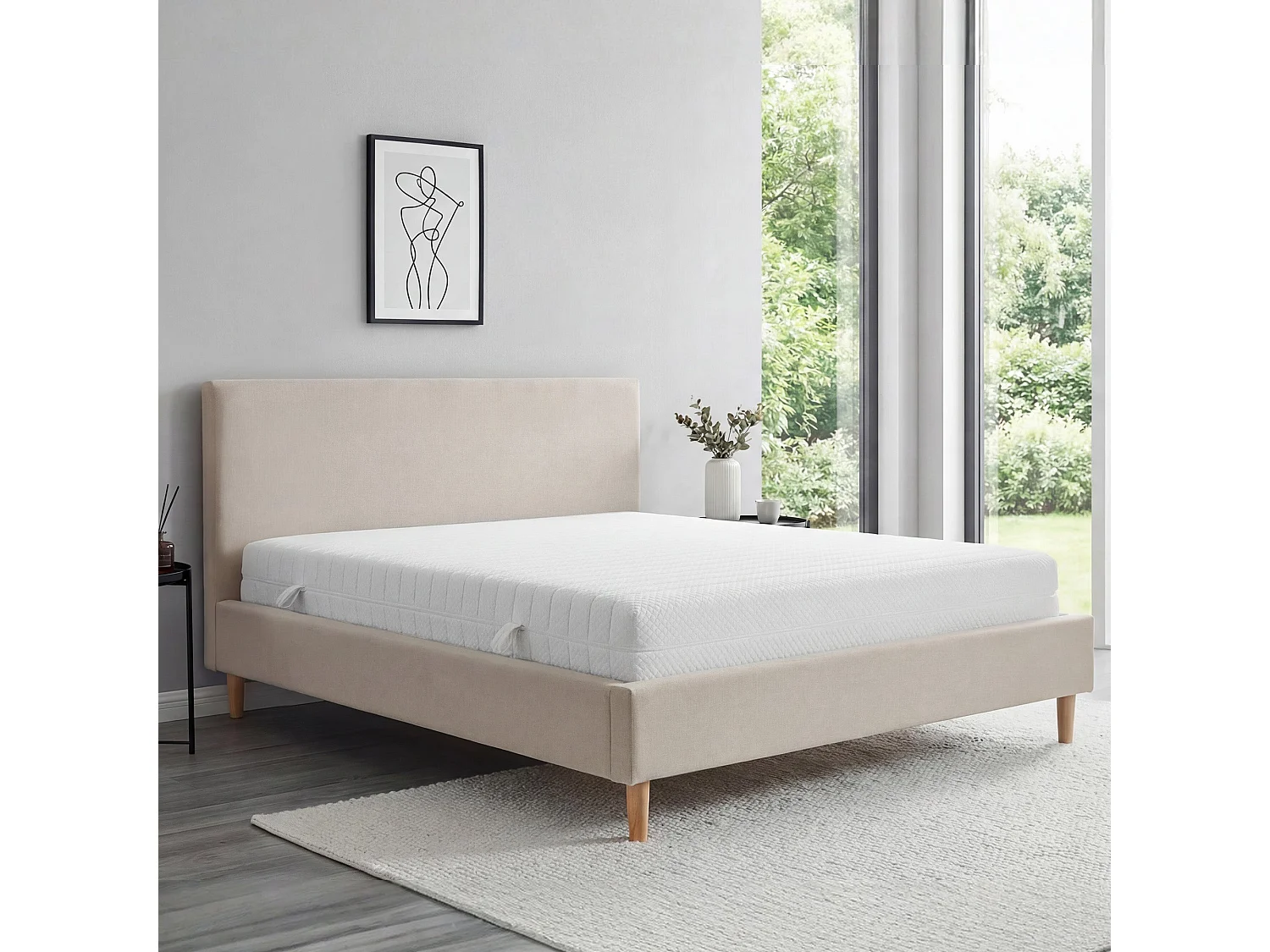 Matelas 90x200cm  Ressorts ensachés soutien medium épaisseur 20 cm