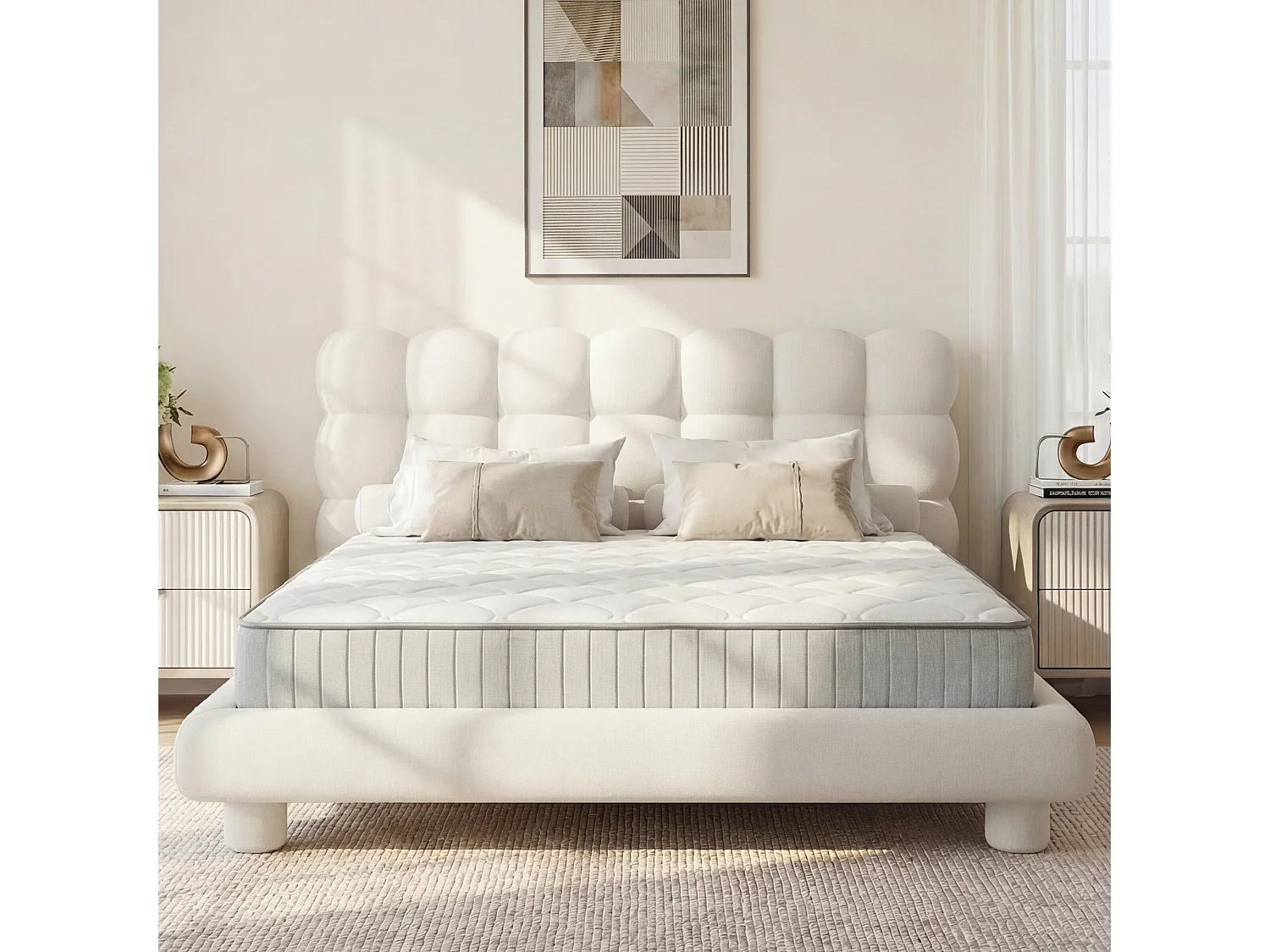 Matelas 160x200cm Ressorts ensachés soutien Medium épaisseur 20 cm