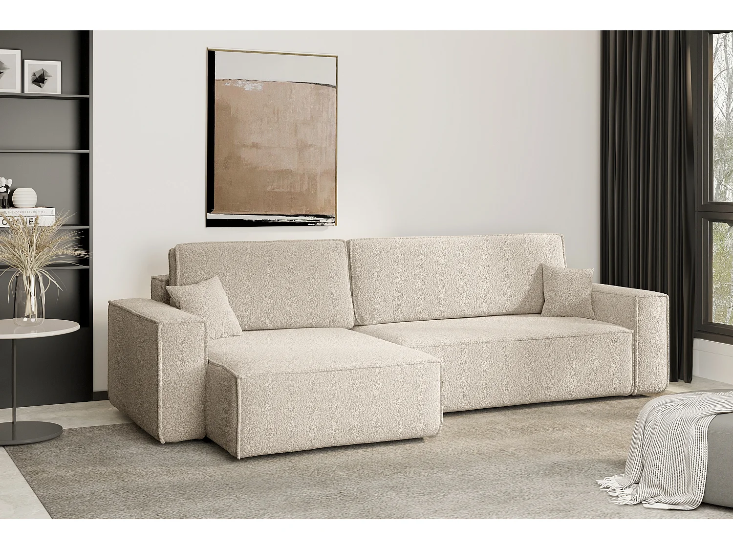 Narożnik Karl XL tkanina Quelle 06 latte