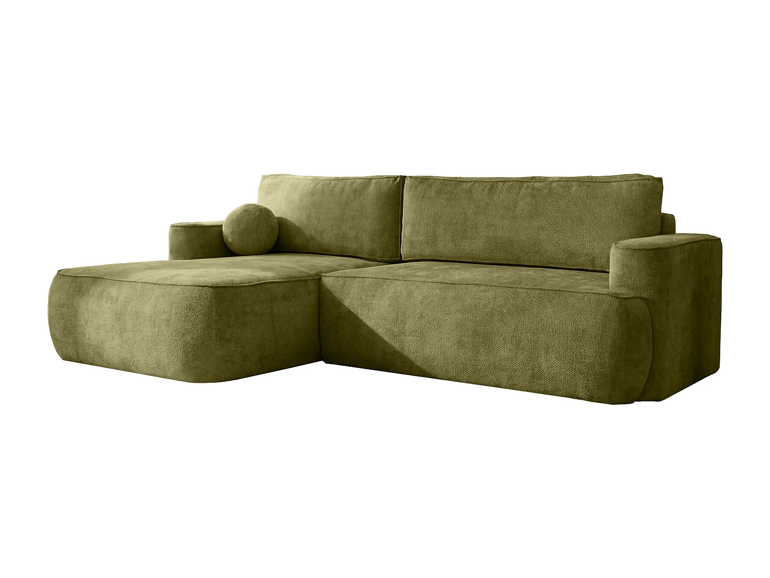 Narożnik Moon, do salonu, z funkcją spania, Flow, lewy, zielony (12)