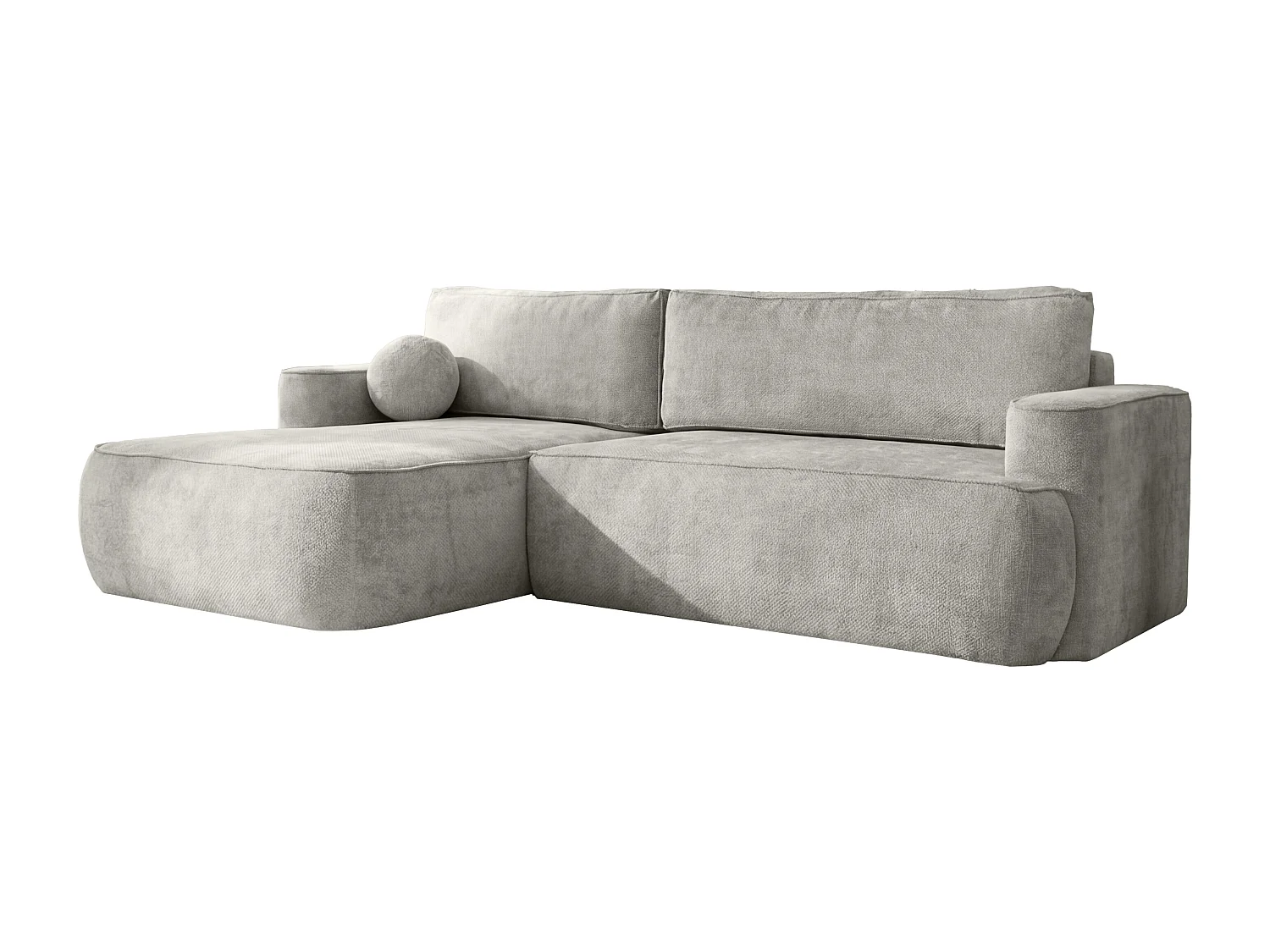 Narożnik Moon, do salonu, z funkcją spania, Flow, lewy, szary (16)