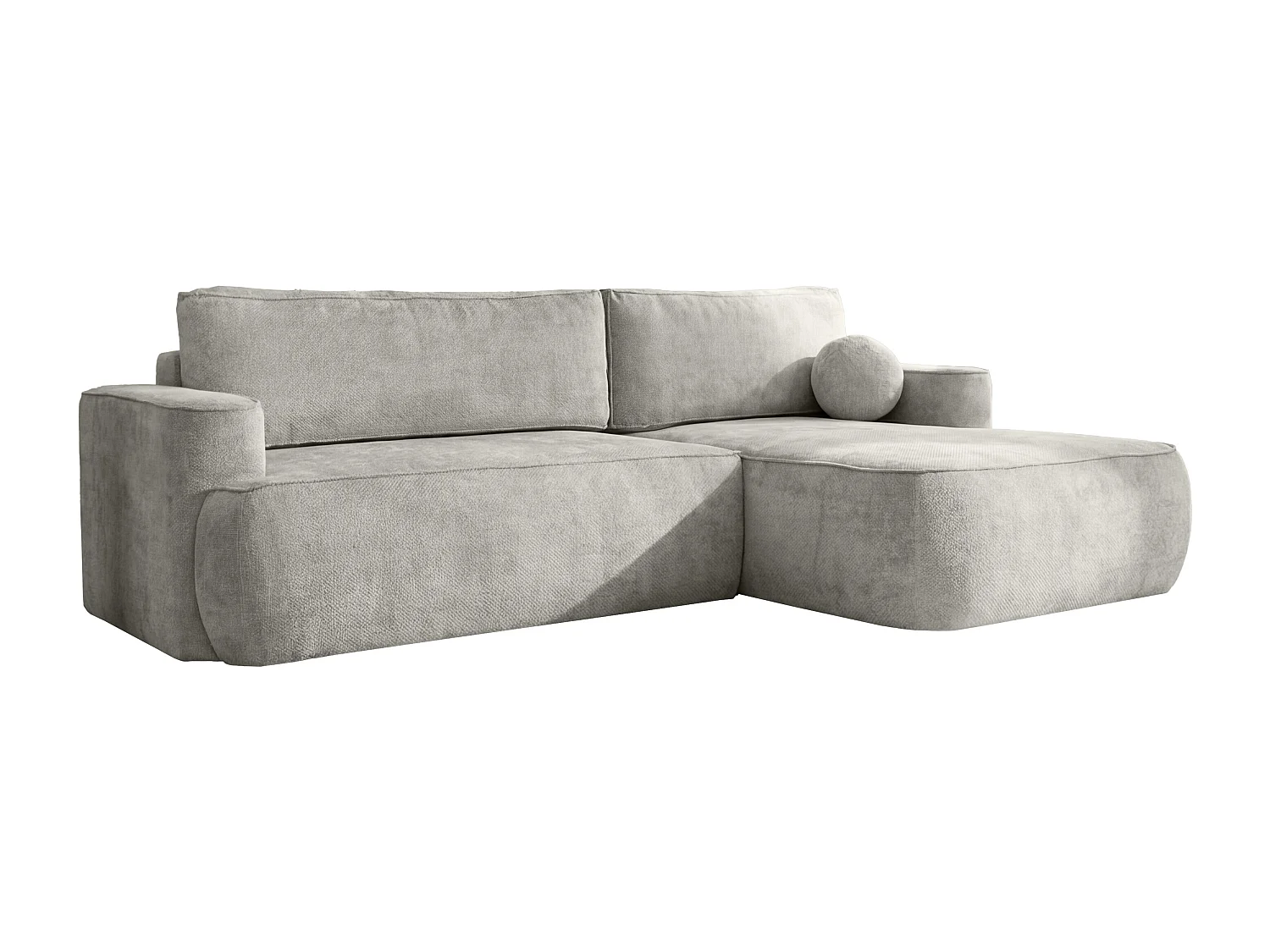 Narożnik Moon, do salonu, z funkcją spania, Flow, prawy, szary (16)