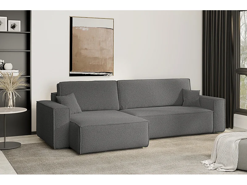 Narożnik Karl XL tkanina Quelle 92 szary