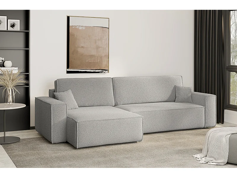 Narożnik Karl XL tkanina Quelle 83 jasnoszary