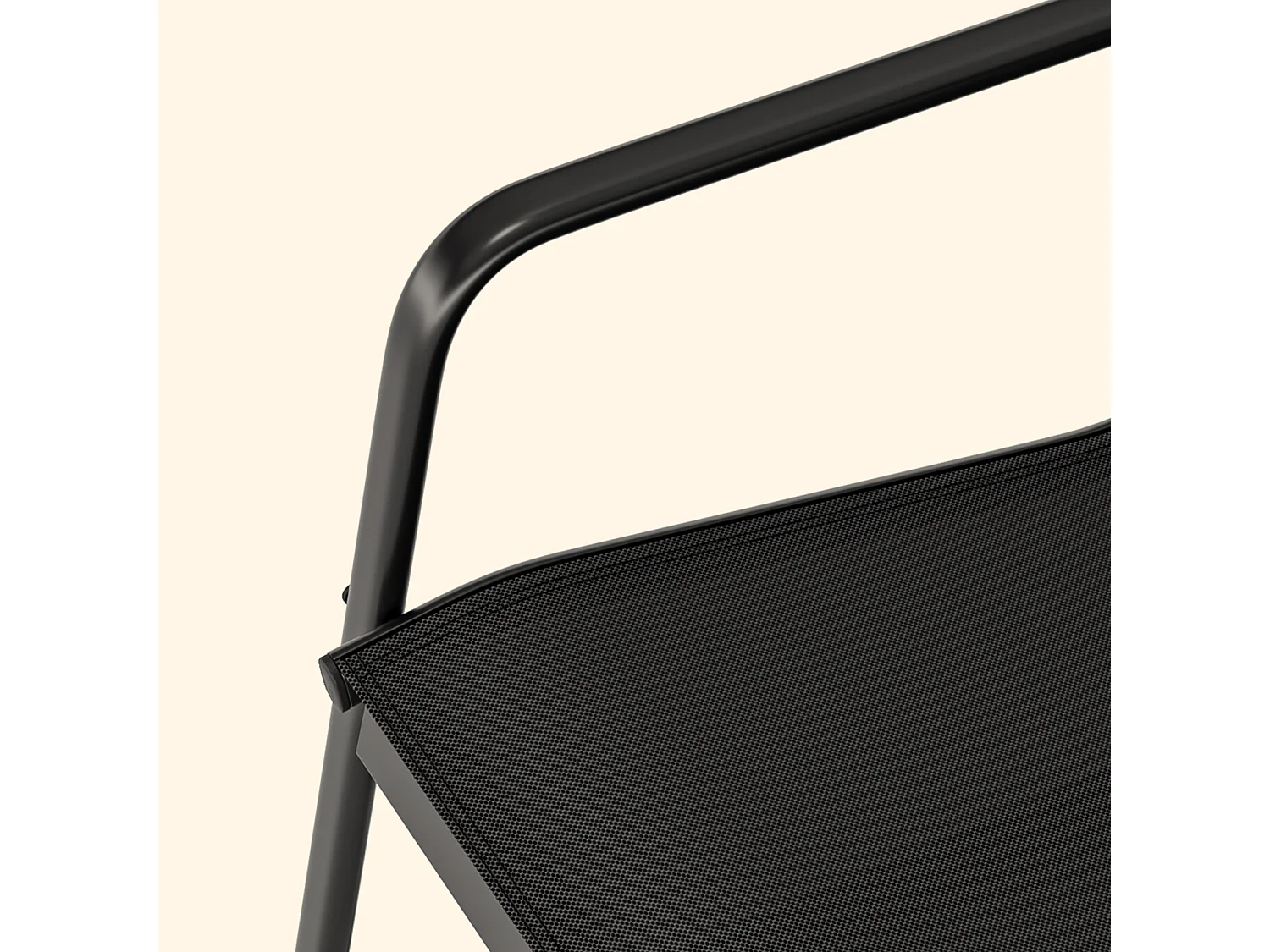 Bealife Ensemble salon de jardin – 3 chaises + 1 table, avec accoudoirs, respirable et confortable, ajusté à la courbe dorsale