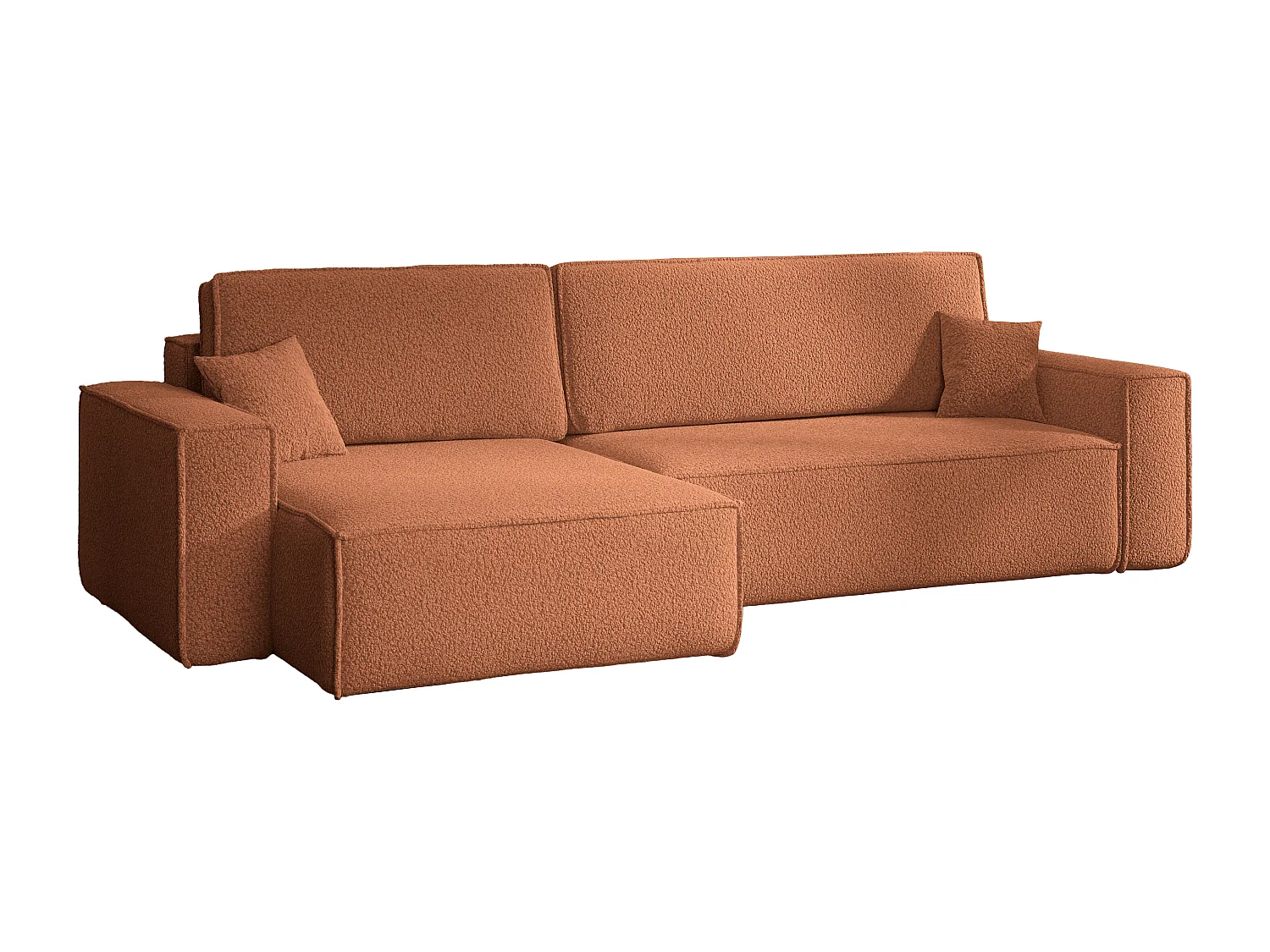Canapé d'angle Karl XL tissu Quelle 54 brique