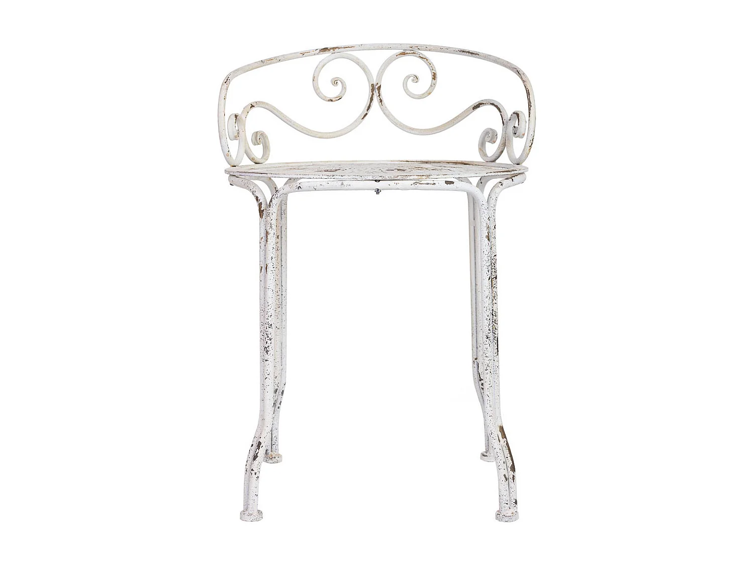 Hocker aus Metall, Vintage-Finish, 44x44x66,5H cm