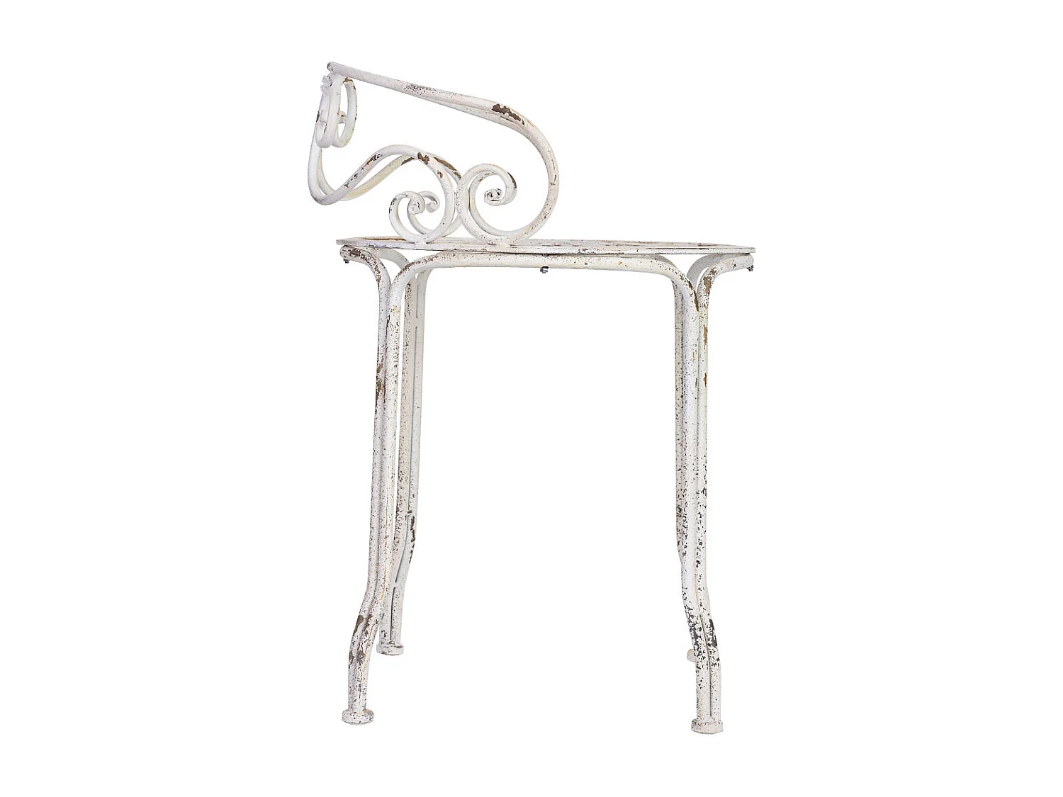 Hocker aus Metall, Vintage-Finish, 44x44x66,5H cm