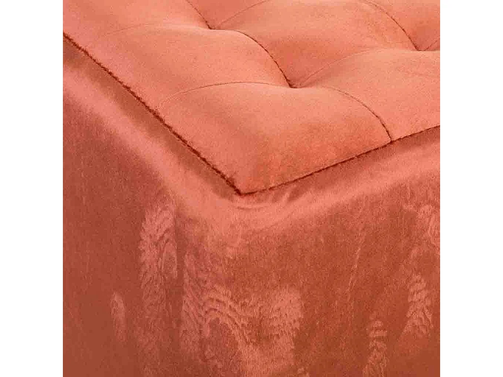 Sgabello imbottito arancione 40x40x38h
