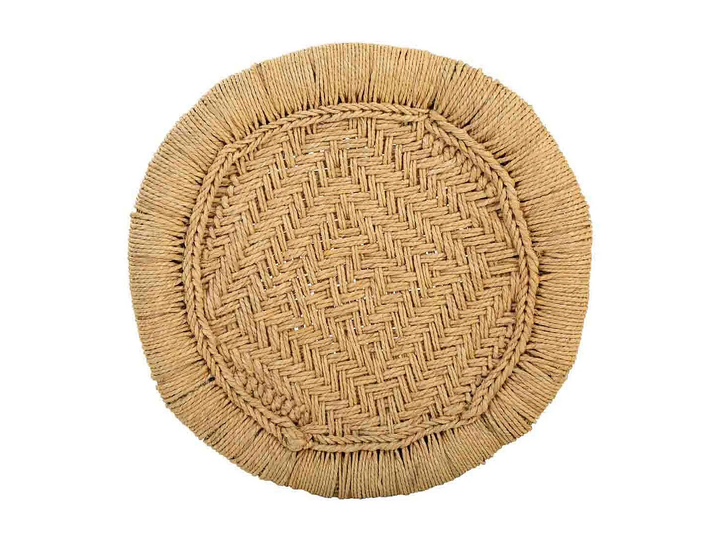 Set di 2 sgabelli marroni in bambù e corda