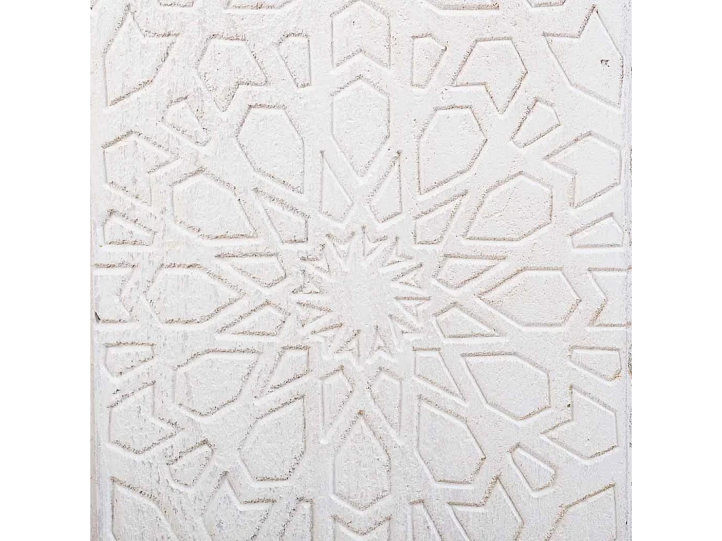 Sgabello in legno bianco 46x46x41h