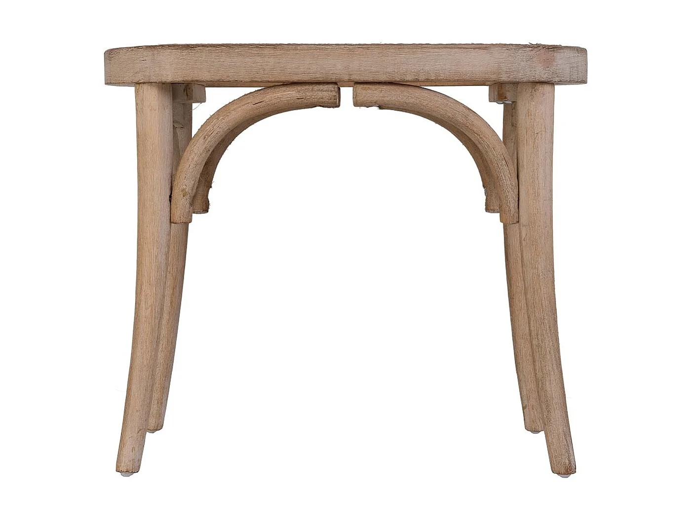 Banco em madeira com assento em vime 55x37x47h cm