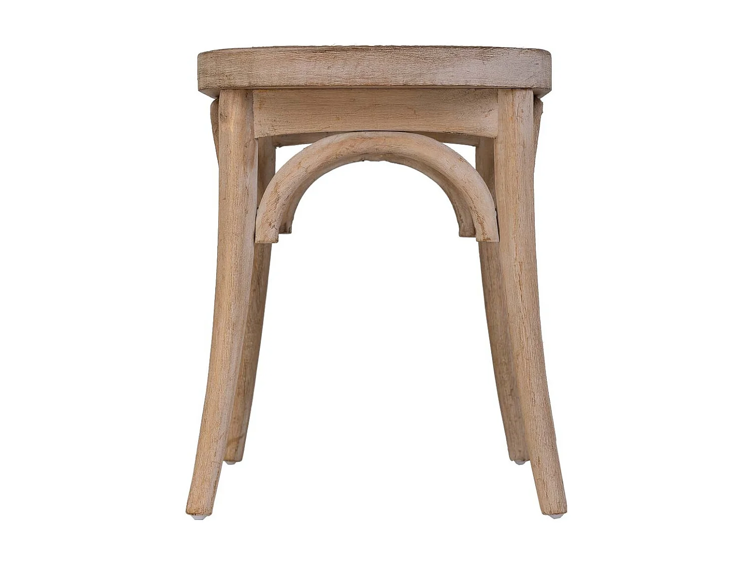 Banco em madeira com assento em vime 55x37x47h cm