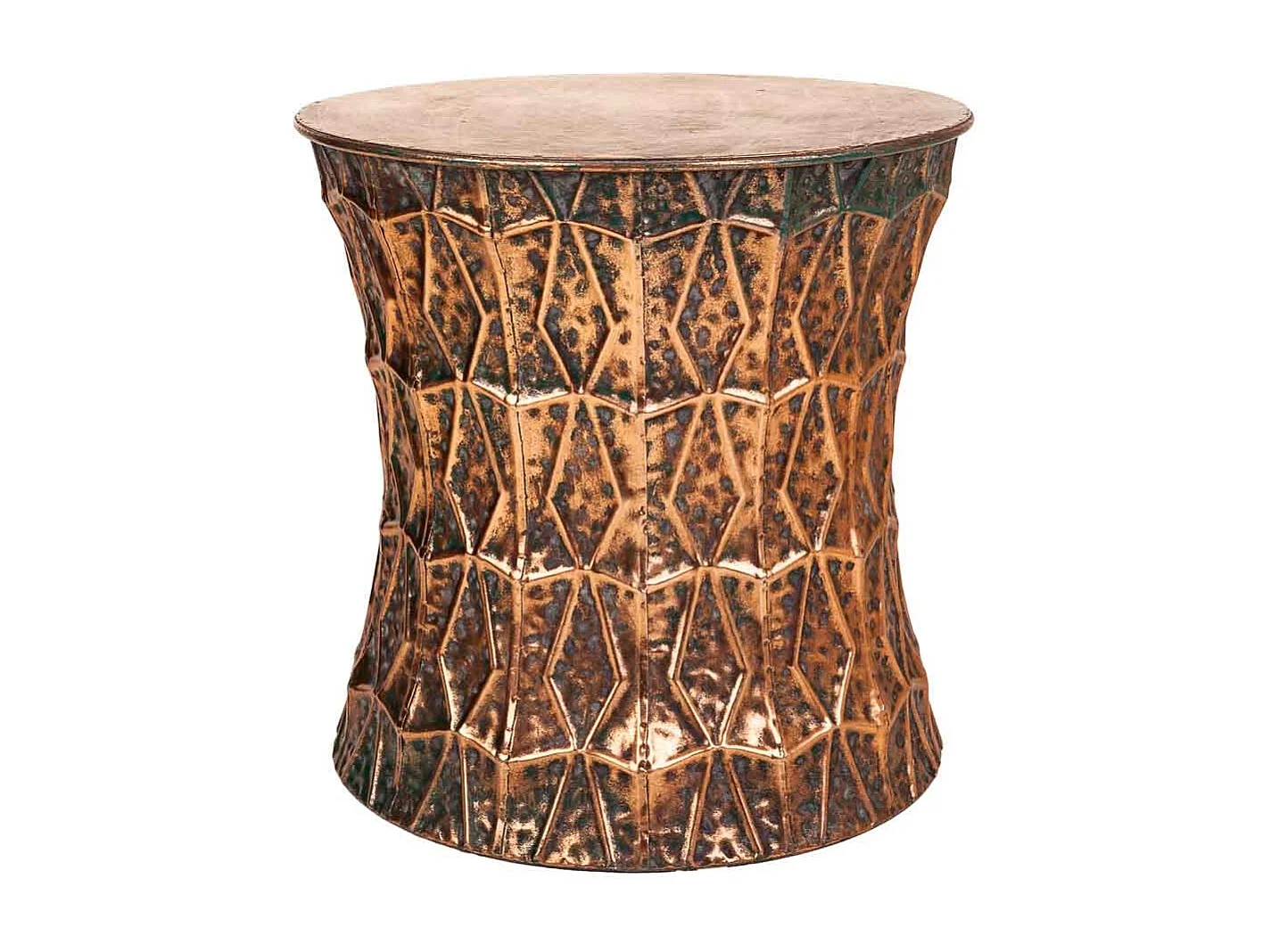 Tabouret en métal doré 35.5x35.5x34h