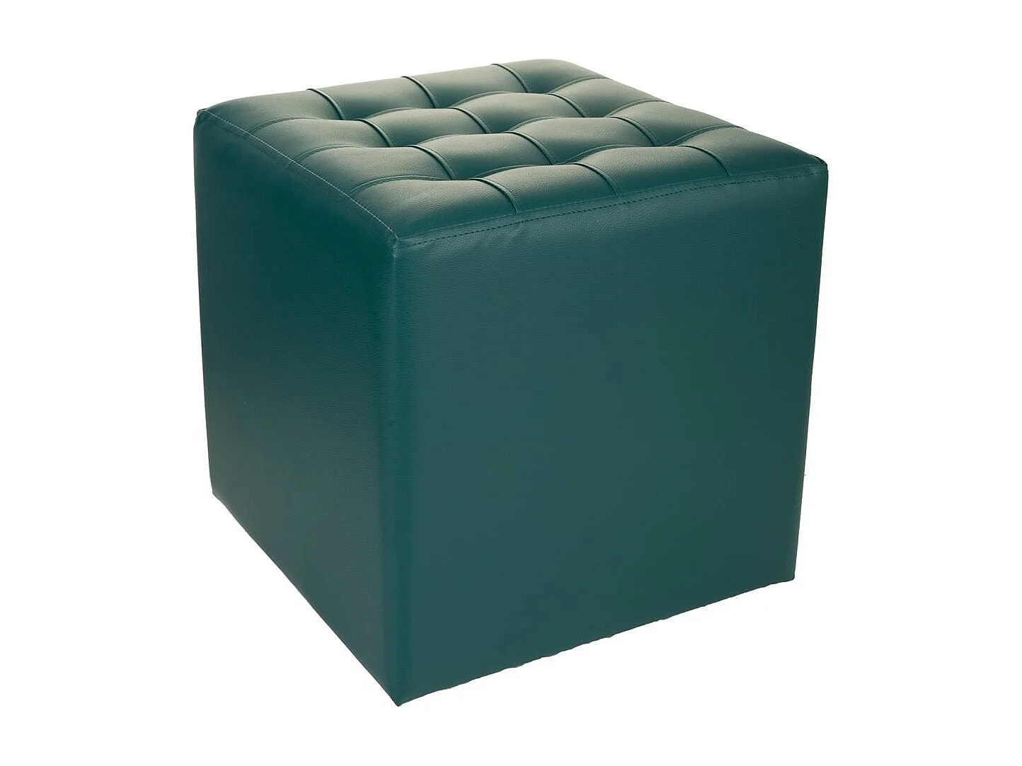 Tabouret rembourré vert 40x40x38h
