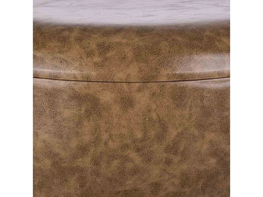 Hocker aus grauem Holz und Leinen, T40x42h cm