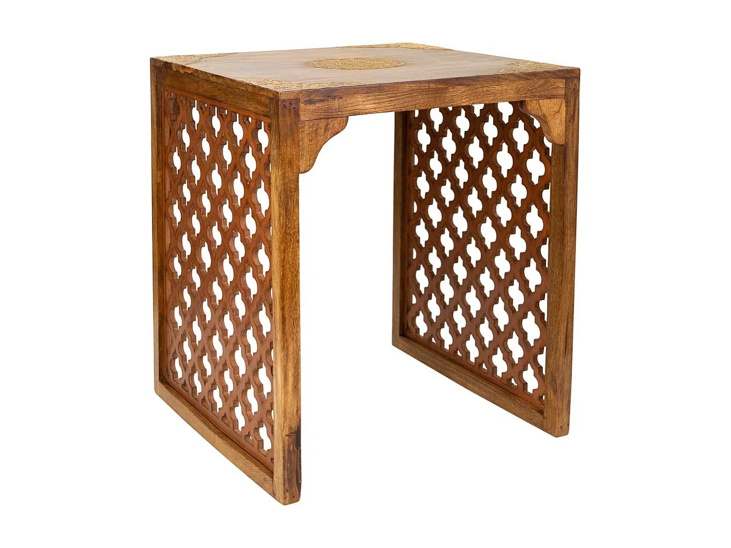 Sgabello in legno e metallo 45X45X53h cm