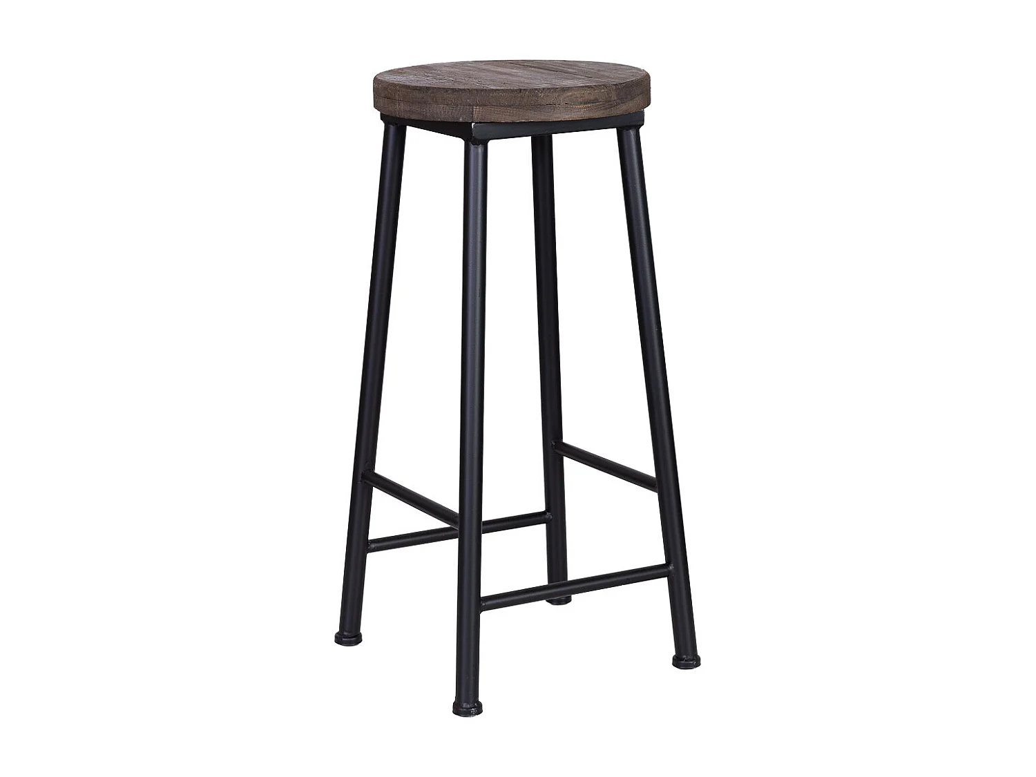 Tabouret en bois et métal 31x31x66h cm