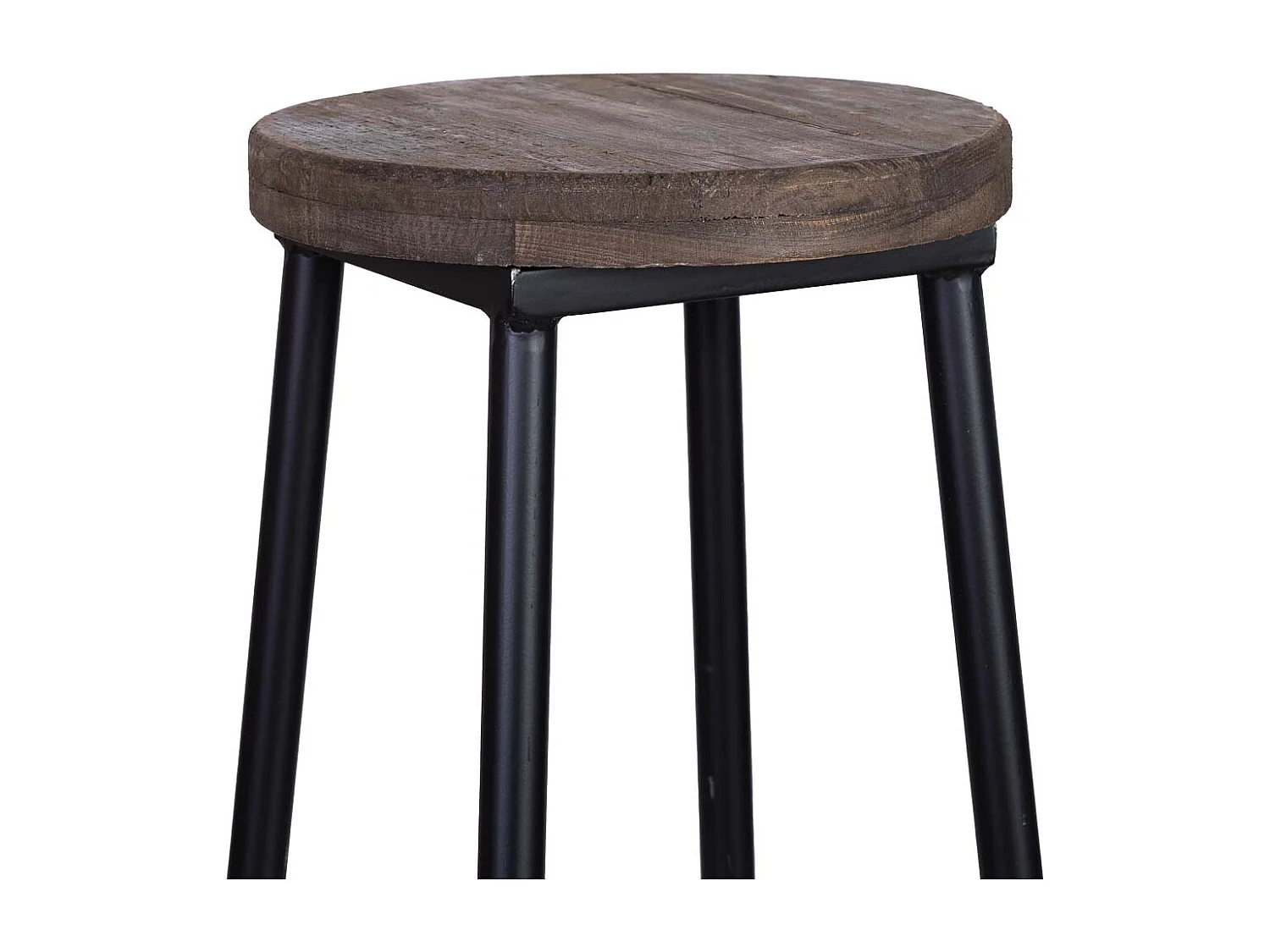 Tabouret en bois et métal 31x31x66h cm