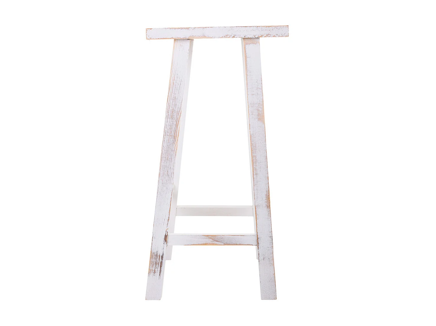 Weißer Holzhocker 35x25x70h cm