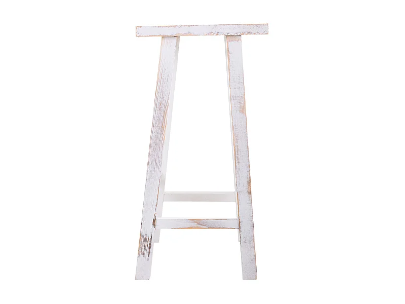 Weißer Holzhocker 35x25x70h cm