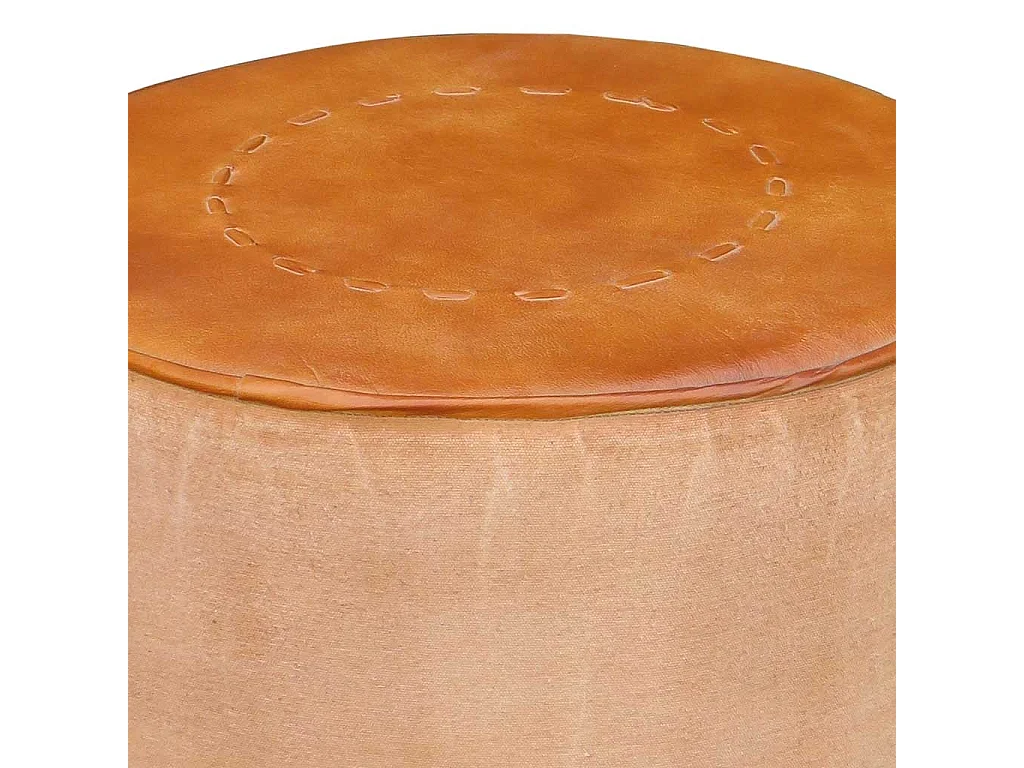 Brauner gepolsterter Hocker 38x38x42h cm