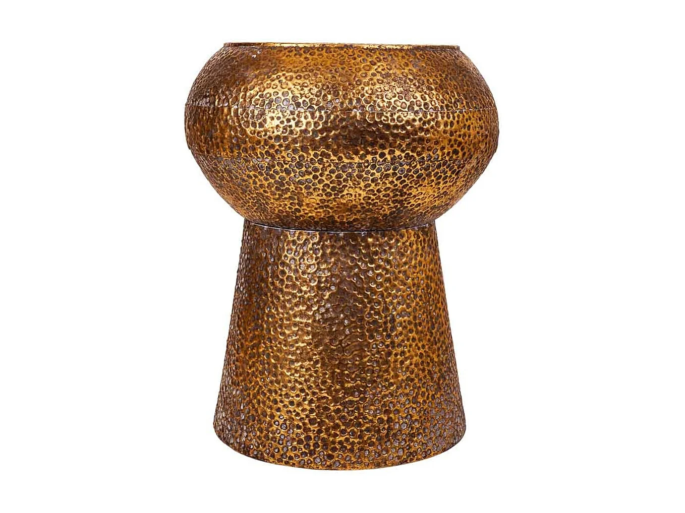 Goldener Metallhocker 35x35x44h cm