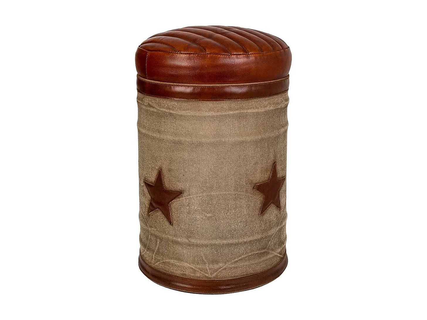 Sgabello in similpelle marrone 30x30x45h