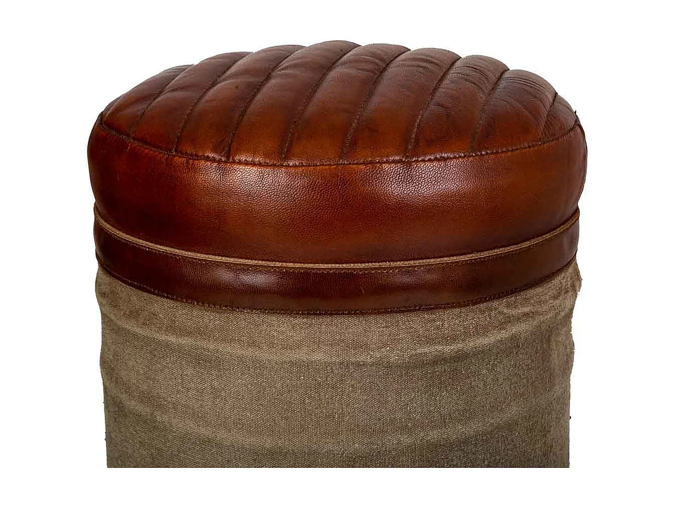 Sgabello in similpelle marrone 30x30x45h