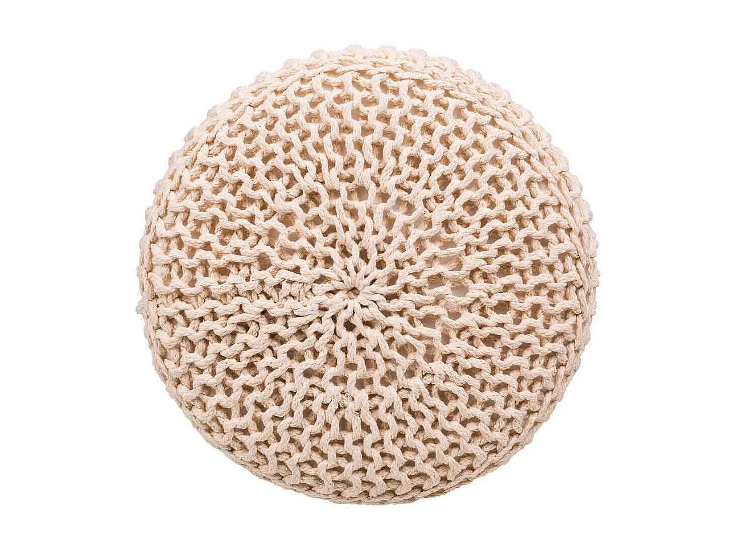 Hocker aus Holz und geflochtenem Baumwollstoff 32x32x40h cm