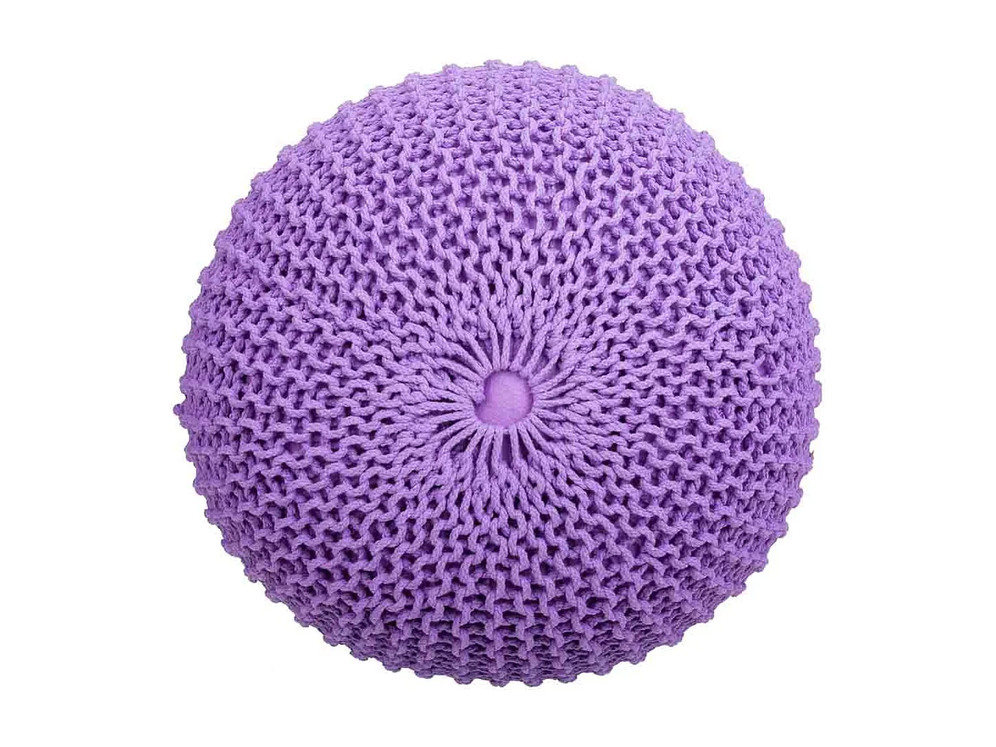 Pouf en coton tressé violet 45x45x30h